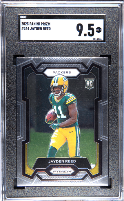 2023 Panini Prizm #334 Jayden Reed SGC 9.5 RC Rookie Packers