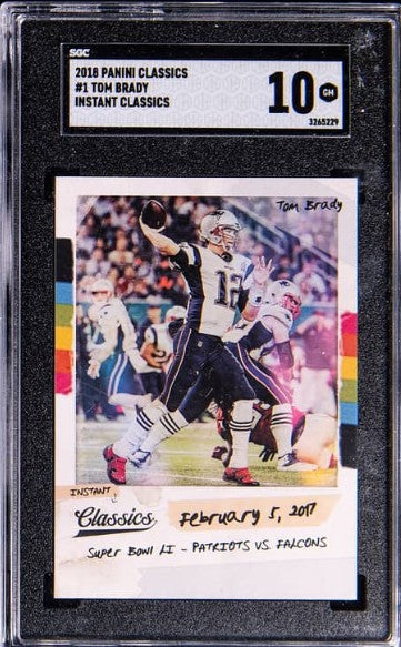 2018 Panini Classics #1 Tom Brady Instant Classics SGC 10 Patriots