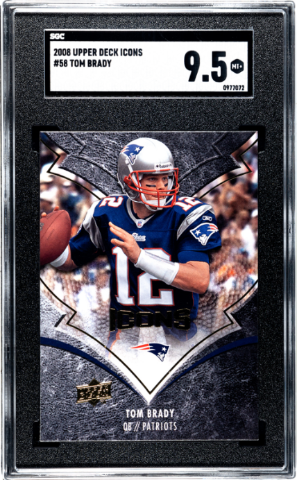 2008 Upper Deck Icons #58 Tom Brady SGC 9.5 New England Patriots