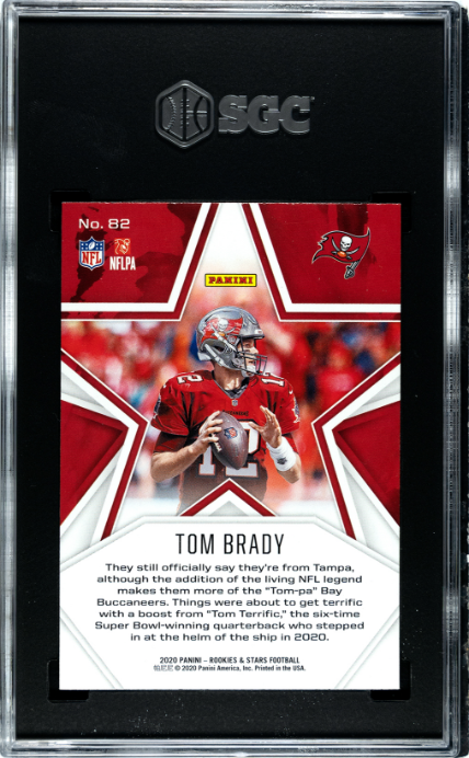 2020 Panini Rookies & Stars #82 Tom Brady SGC 9.5 Buccaneers