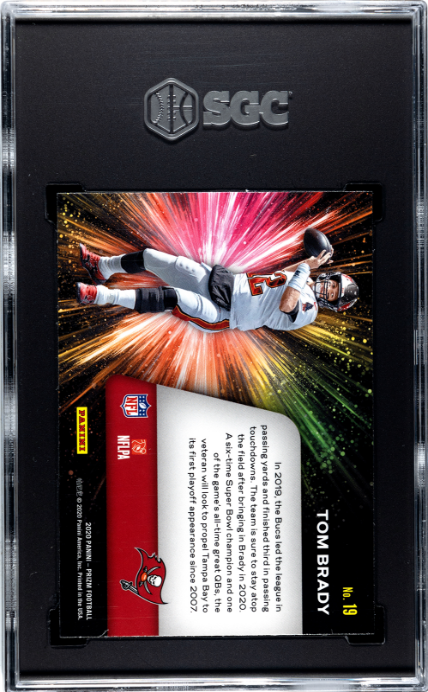 2020 Panini Prizm #19 Tom Brady Fireworks SGC 9.5 Buccaneers