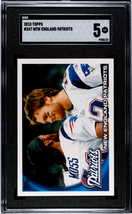 2010 Topps #347 New England Patriots SGC 5 New England Patriots