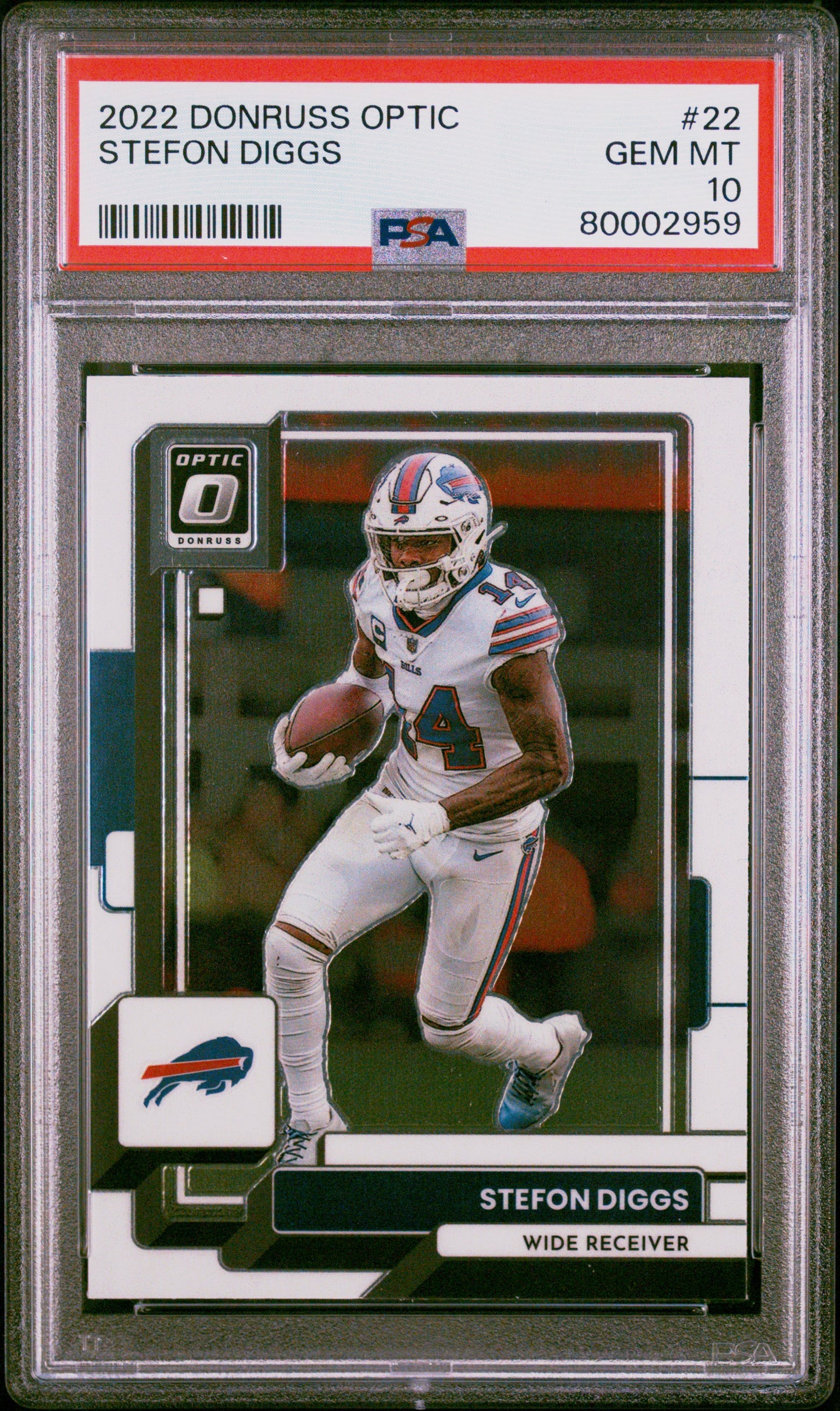 2022 Panini Donruss Optic #22 Stefon Diggs PSA 10 Bills