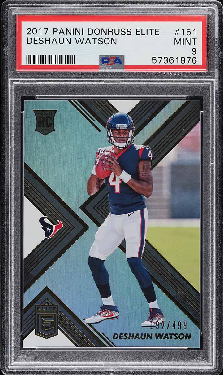 2017 Donruss Elite #151 Deshaun Watson PSA 9 #/499 RC Rookie Texans
