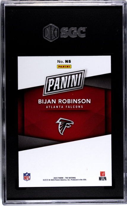 2023 Panini National Convention VIP #N5 Bijan Robinson SGC 9.5 RC Rookie