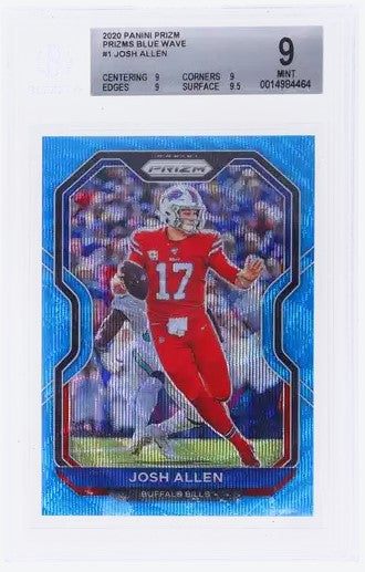 2020 Panini Prizm #1 Josh Allen Prizm Blue Wave BGS 9 #/199
