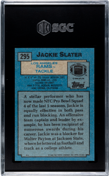 1988 Topps #295 Jackie Slater SGC 7.5