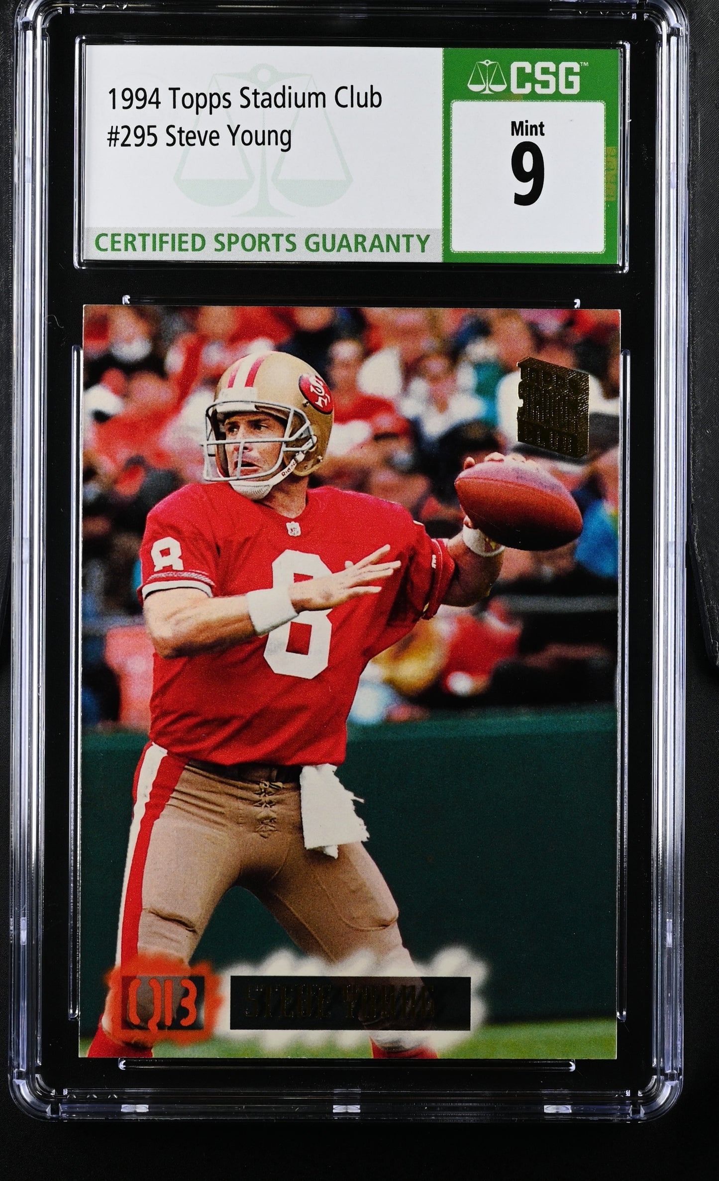 1994 Stadium Club #295 Steve Young CGC 9