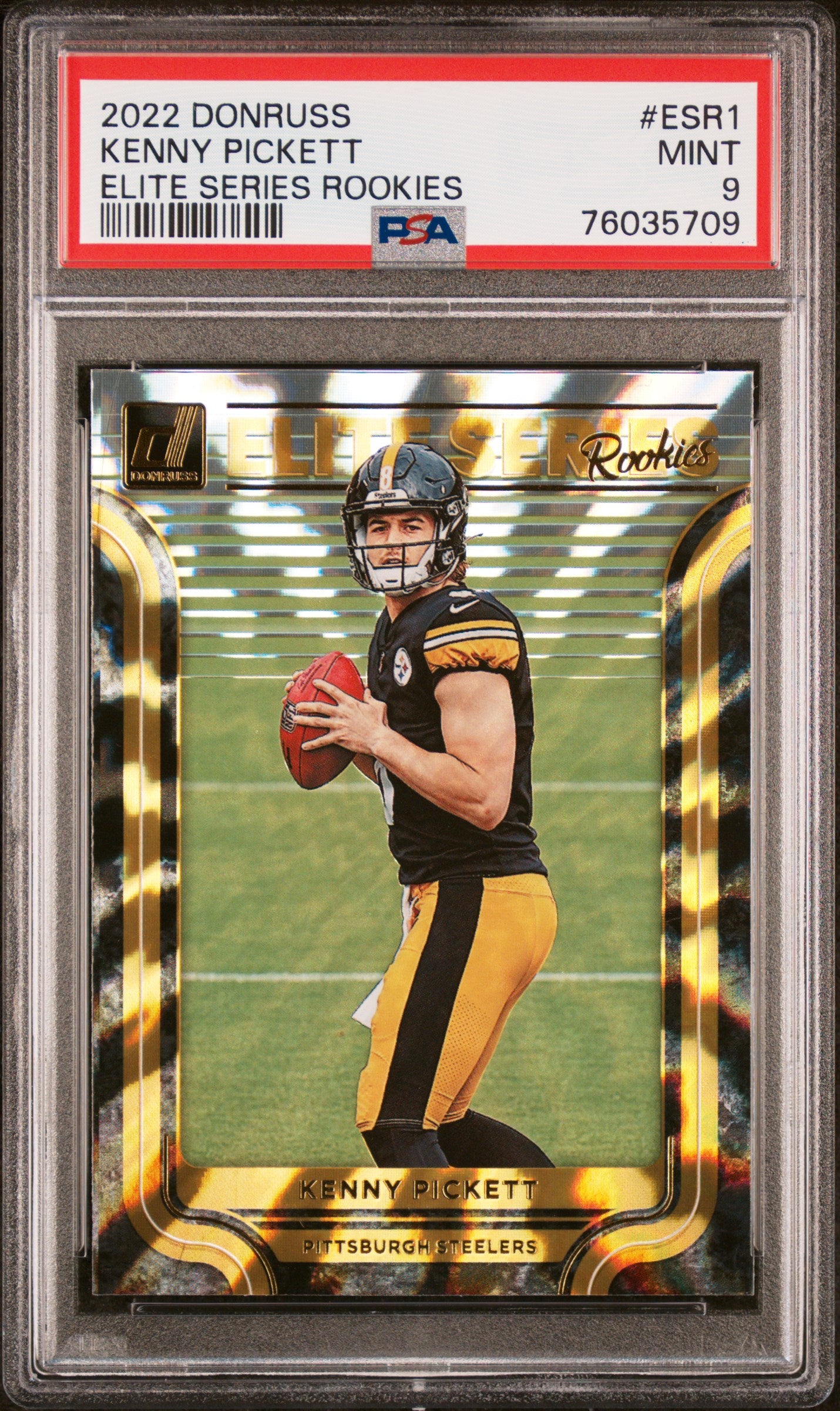2022 Donruss #ESR-1 Kenny Pickett Elite Series Rookies PSA 9