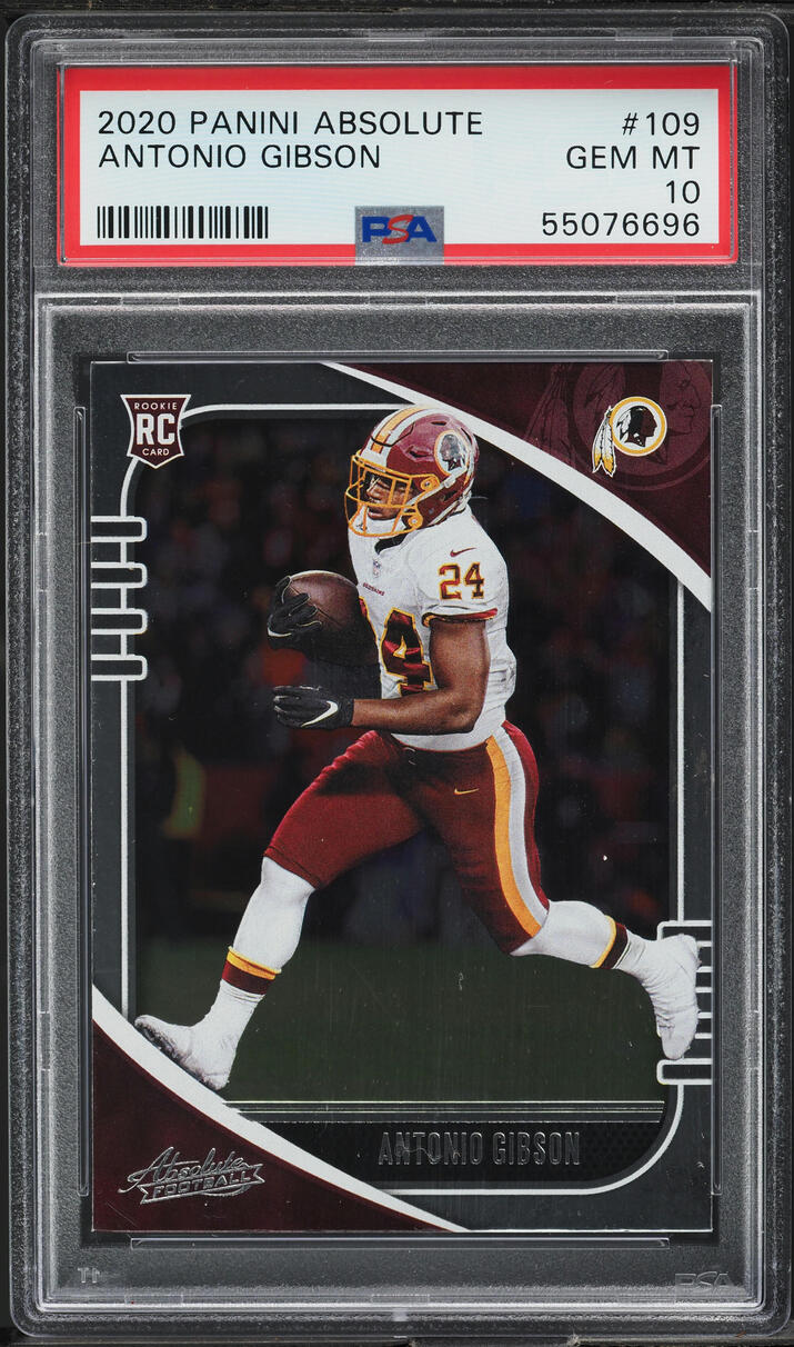 2020 Panini Absolute #109 Antonio Gibson RC PSA 10 Commanders