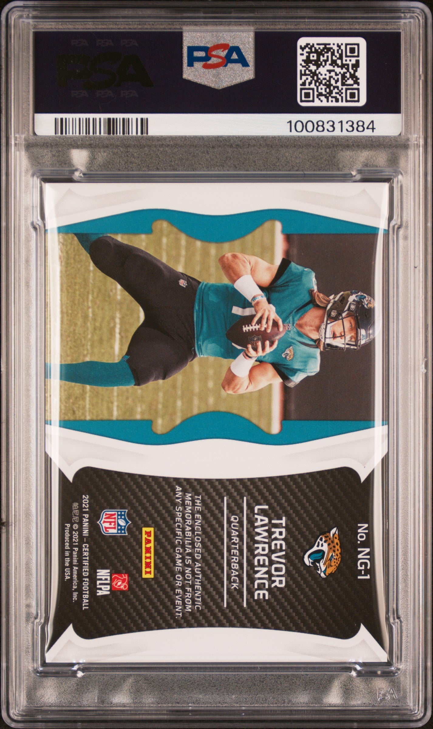 2021 Certified #NG-1 Trevor Lawrence 7/10 New Generation Jerseys Purple RC PSA 8