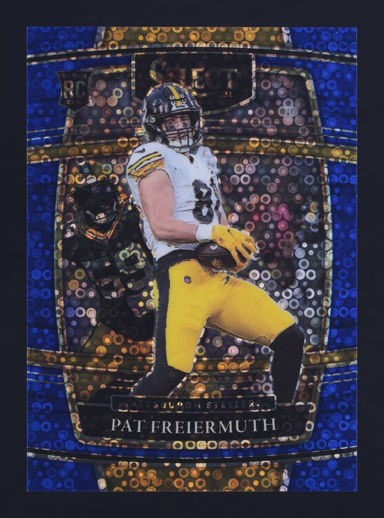 2021 Panini Select #59 Pat Freiermuth Blue Disco Prizm 17/25