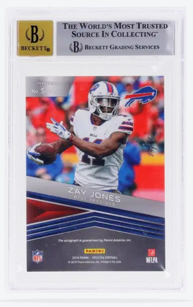 2018 Panini Spectra #S-ZJ Zay Jones 1/1 Signatures Gold BGS 9