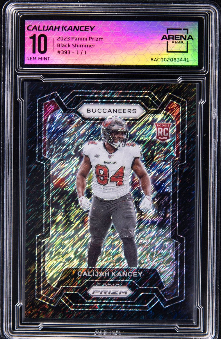 2023 Prizm #393 Calijah Kancey 1/1 Black Shimmer RC Arena Club Gem Mint 10