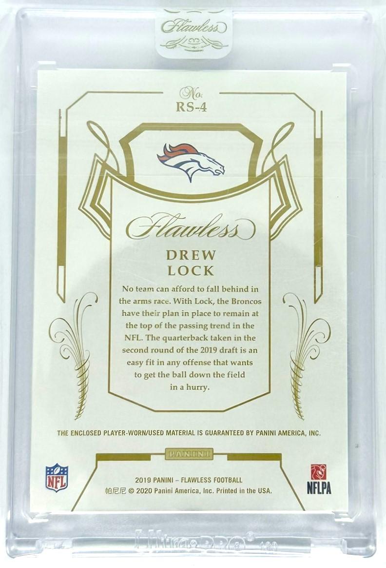 2019 Panini Flawless #RS-4 Drew Lock Rookie Showcase Sapphire 10/10
