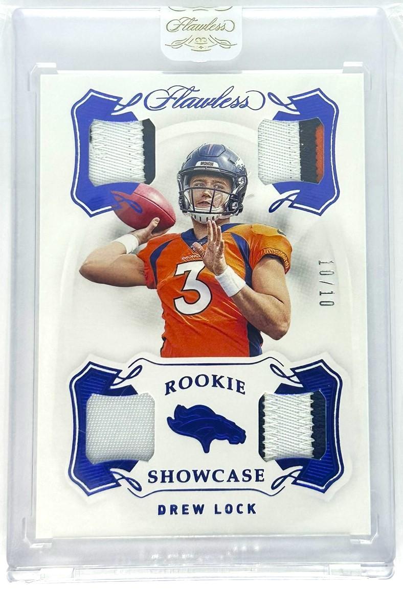 2019 Panini Flawless #RS-4 Drew Lock Rookie Showcase Sapphire 10/10