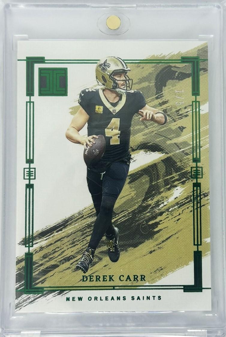 2024 Panini Impeccable #48 Derek Carr Emerald 1/5