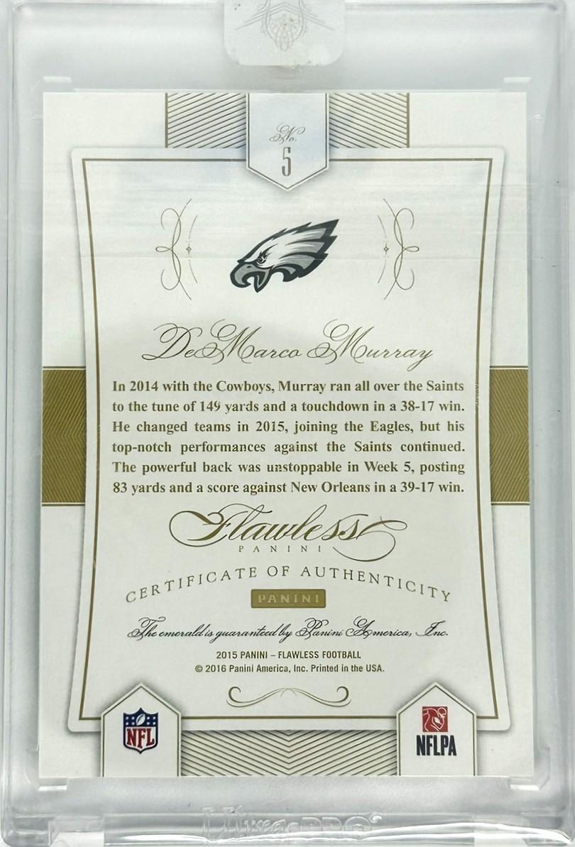 2015 Panini Flawless #5 DeMarco Murray Genuine Emerald 2/5