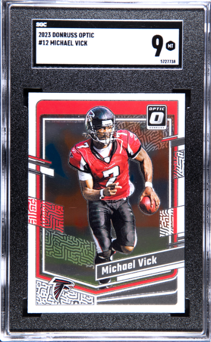 2023 Donruss Optic #12 Michael Vick SGC 9 Atlanta Falcons