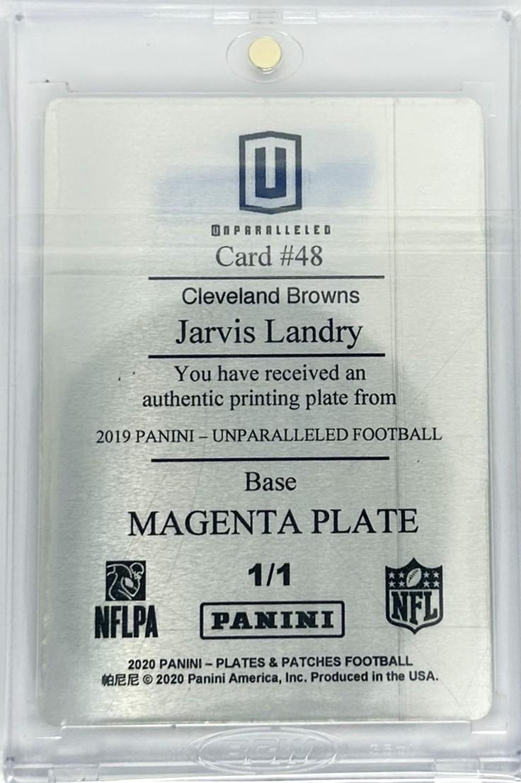 2020 Plates & Patches #48 Jarvis Landry Unparalleled Printing Plate Magenta 1/1