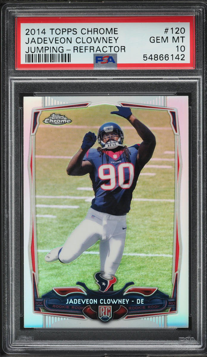 2014 Topps Chrome #120 Jadeveon Clowney Jumping-Refractor PSA 10 RC Rookie