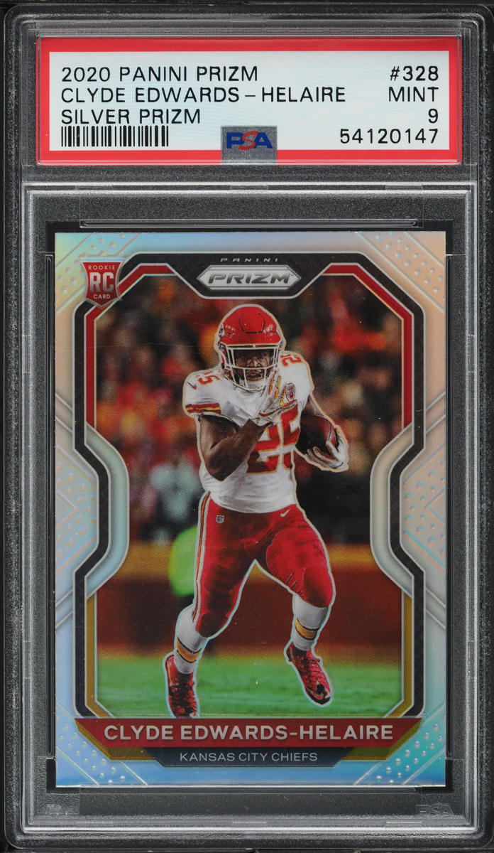 2020 Panini Prizm #328 C.Edwards-Helaire Silver Prizm RC PSA 9 Chiefs