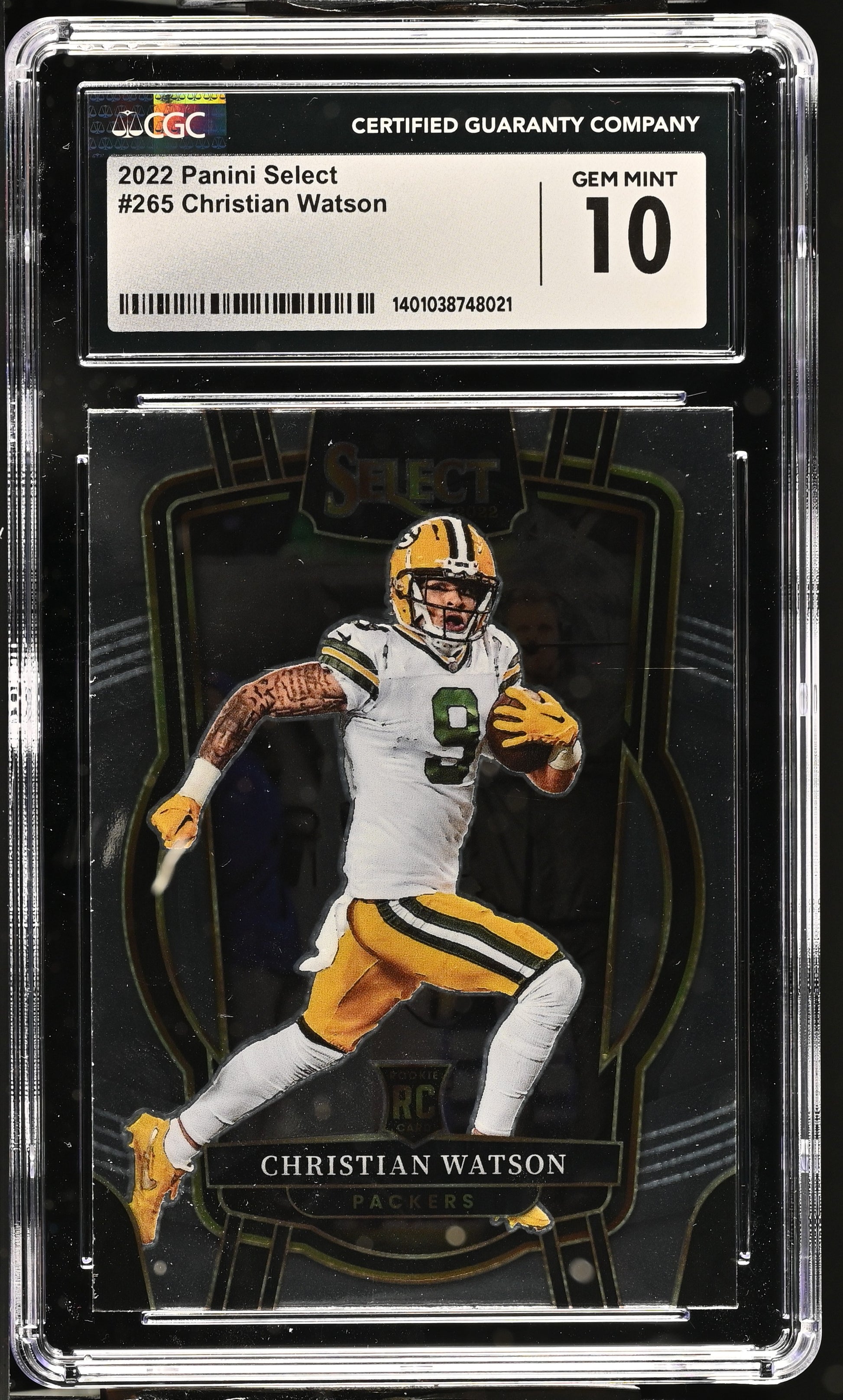 2022 Panini Select #265 Christian Watson CGC 10 RC Rookie Packers