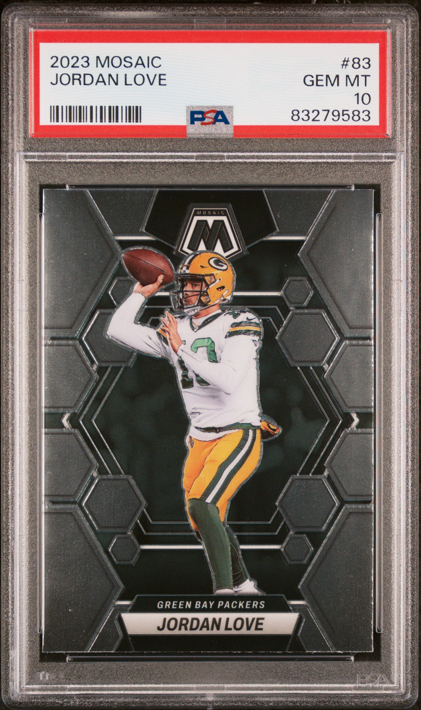 2023 Panini Mosaic #83 Jordan Love PSA 10 Packers