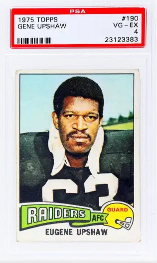 1975 Topps #190 Eugene Upshaw PSA 4 Raiders