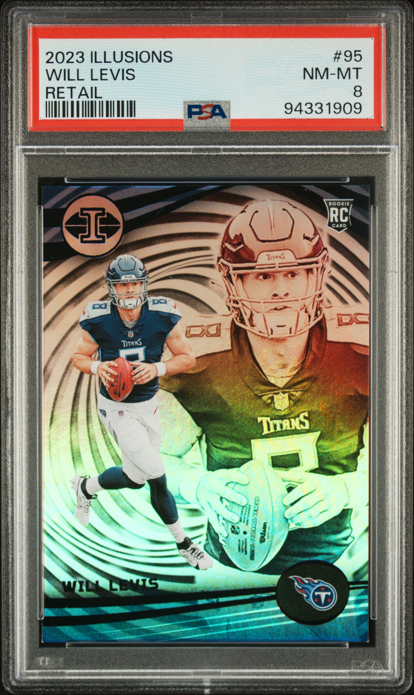 2023 Panini Illusions #95 Will Levis Retail PSA 8 RC Rookie Titans