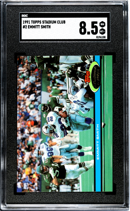 1991 Stadium Club #2 Emmitt Smith SGC 8.5 Cowboys