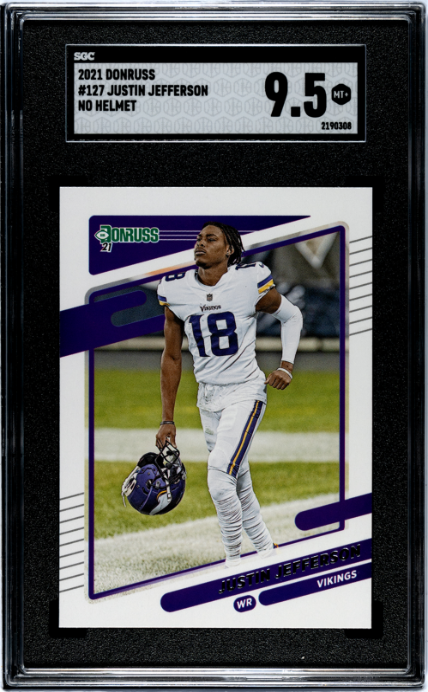 2021 Donruss #127b Justin Jefferson SGC 9.5 Vikings