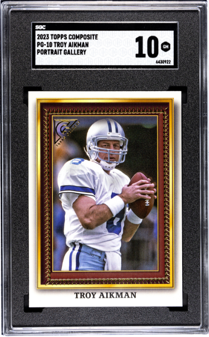 2023 Topps Composite #PG-10 Troy Aikman Portrait Gallery SGC 10