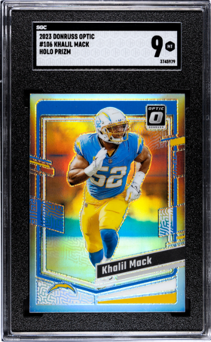 2023 Donruss Optic #106 Khalil Mack Holo SGC 9 Chargers