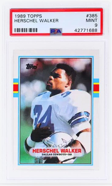 1989 Topps #385 Herschel Walker PSA 9 Cowboys