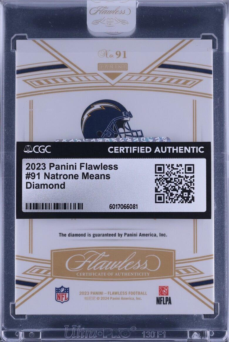 2023 Panini Flawless #91 Natrone Means Diamond 8/10 Chargers