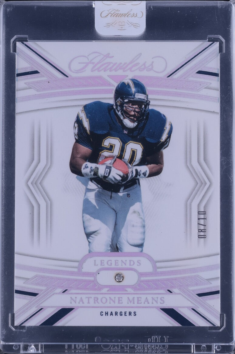 2023 Panini Flawless #91 Natrone Means Diamond 8/10 Chargers