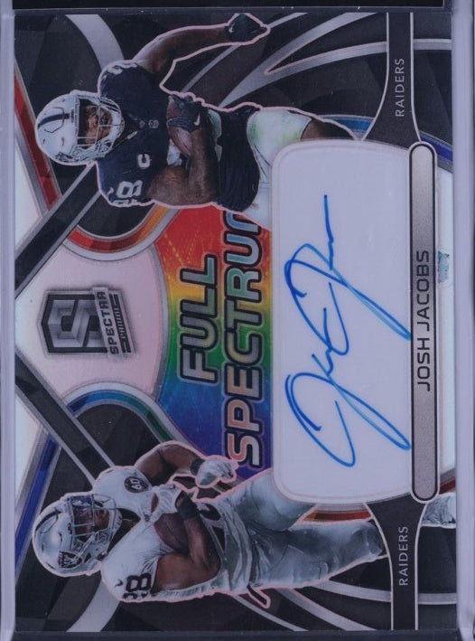 2022 Panini Spectra #FSA-JJA Josh Jacobs Full Spectrum Autographs 31/99