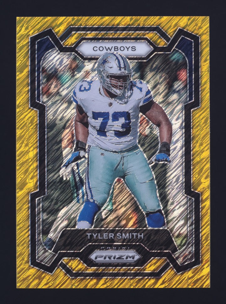 2023 Panini Prizm #83 Tyler Smith Gold Shimmer 10/10 Cowboys