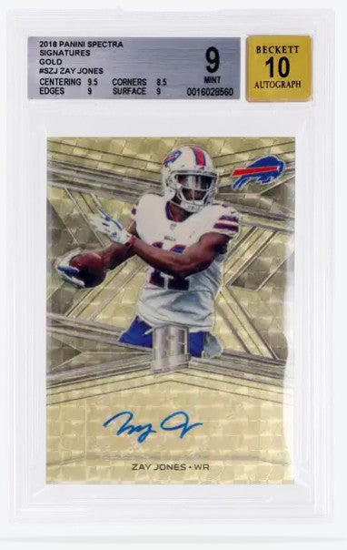 2018 Panini Spectra #S-ZJ Zay Jones 1/1 Signatures Gold BGS 9
