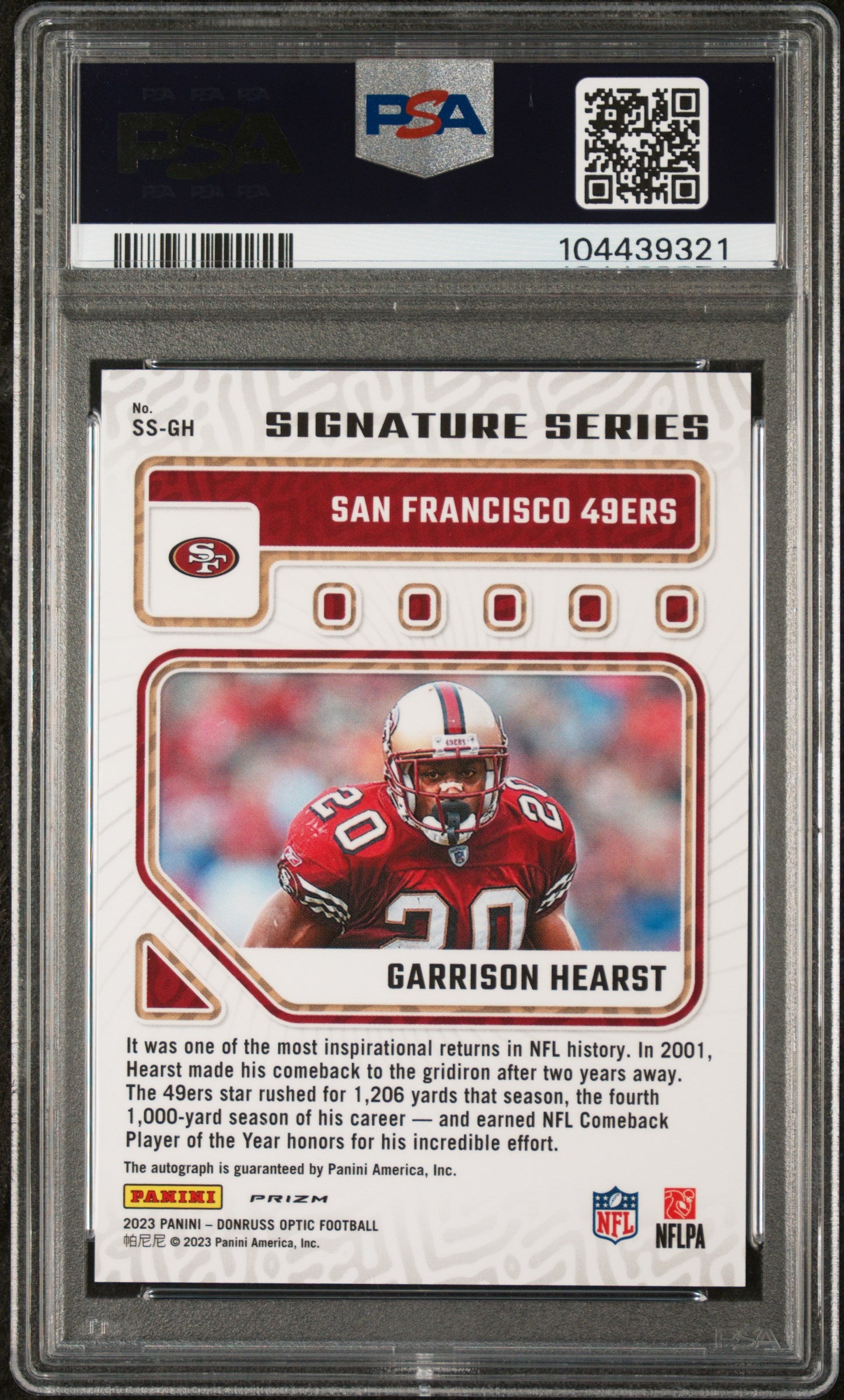 2023 Donruss Optic #SS-GH Garrison Hearst Signature Series PSA 10