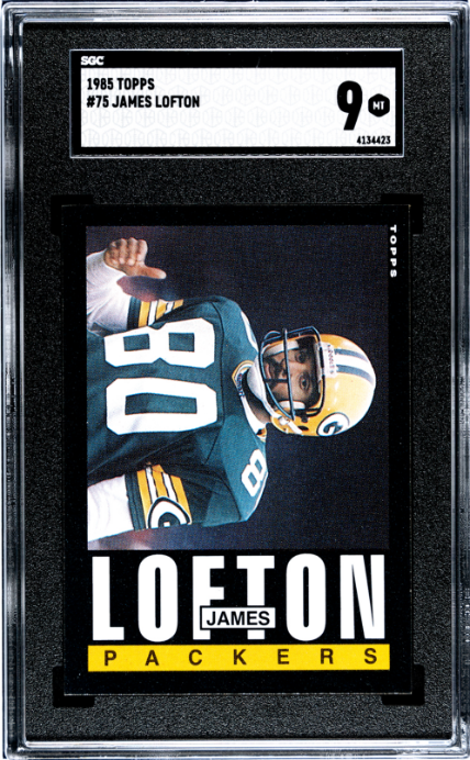 1985 Topps #75 James Lofton SGC 9 Green Bay Packers