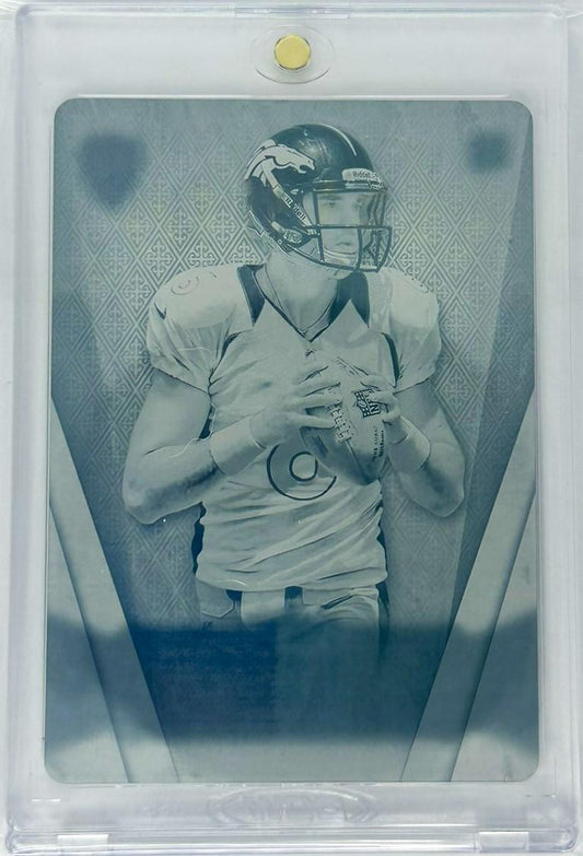 2012 Topps Supreme #19 Brock Osweiler Printing Plates Cyan 1/1