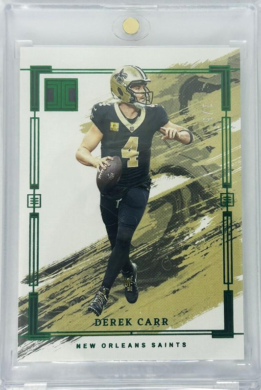 2024 Panini Impeccable #48 Derek Carr Emerald 1/5