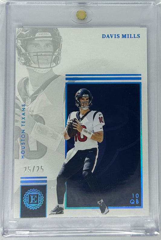 2022 Panini Encased #3 Davis Mills Sapphire 25/25