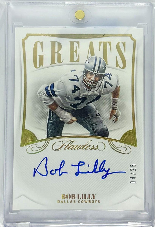 2019 Panini Flawless #G-BL Bob Lilly Greats Autograph 04/25