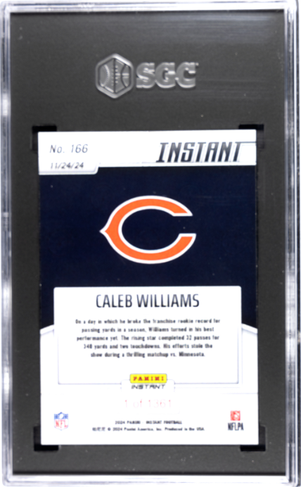 2024 Panini Instant NFL #166 Caleb Williams /1361 RC Rookie SGC 9.5