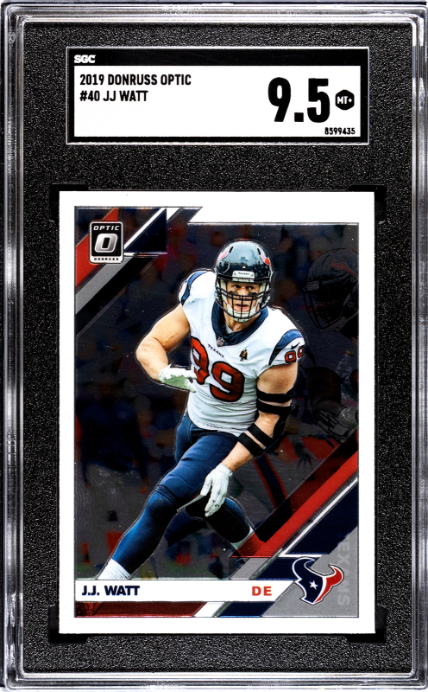 2019 Donruss Optic #40 J.J. Watt SGC 9.5 Houston Texans