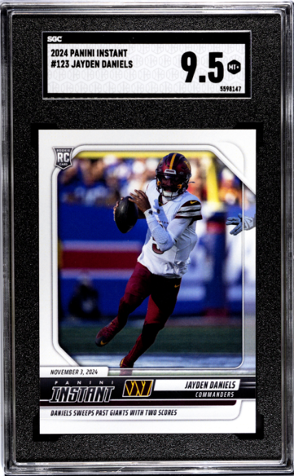 2024 Panini Instant NFL #123 Jayden Daniels RC Rookie /1635 SGC 9.5