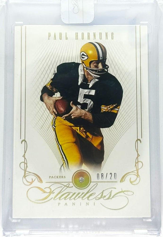 2014 Panini Flawless #25 Paul Hornung Genuine Diamond 08/20 Packers